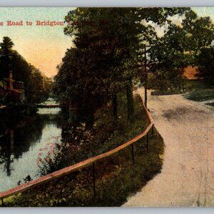Postcard  Posted  Maine Scene on the Road to Bridgton #1236